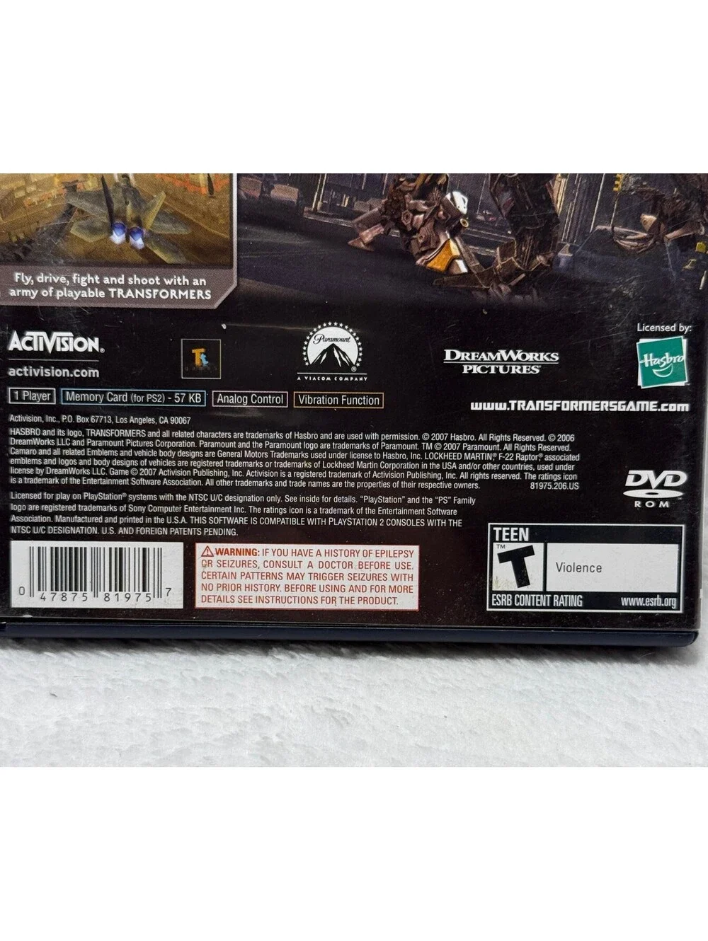 Transformers The Game PS2 PlayStation 2 Complete CIB Manual Black Label Tested